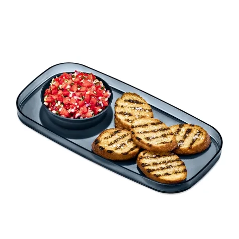Madesmart Dipware Appetizer Tray with Bowl Midnight Blue Image 1
