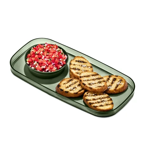 Madesmart Dipware Appetizer Tray with Bowl Olive Green Image 1