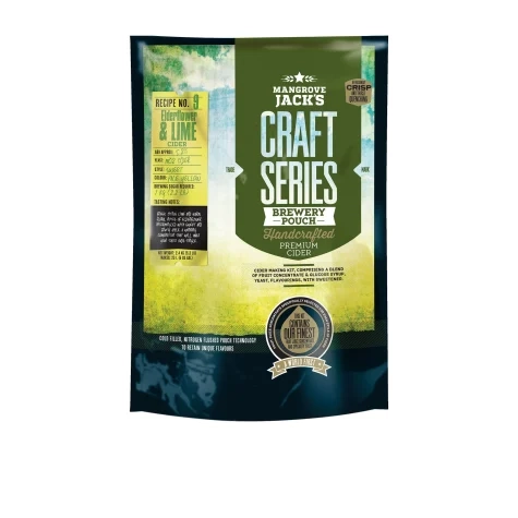 Mangrove Jack's Craft Series Brewery Pouch Elderflower and Lime Cider Image 1