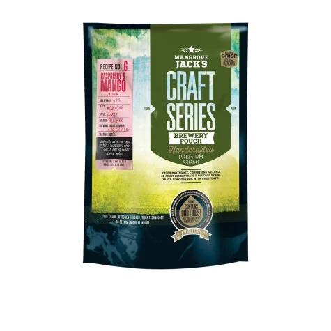 Mangrove Jack's Craft Series Brewery Pouch Raspberry and Mango Cider Image 1