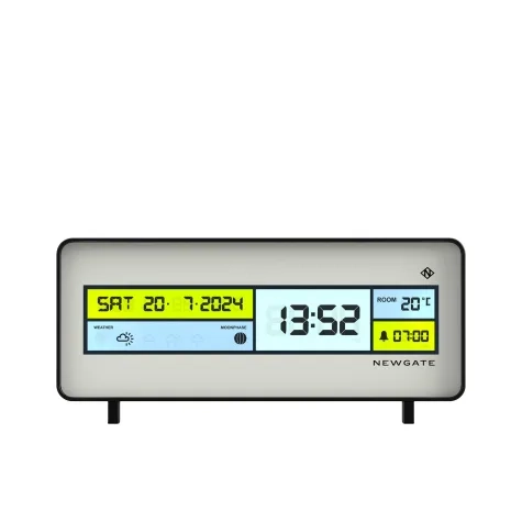 Newgate Futurama LCD Alarm Clock White Image 1