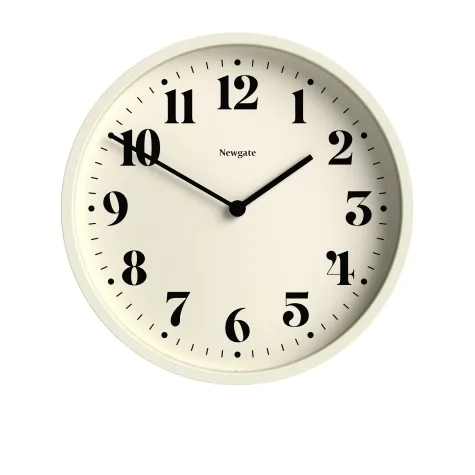 Newgate Number Four Wall Clock 30cm Matte Linen White Image 1