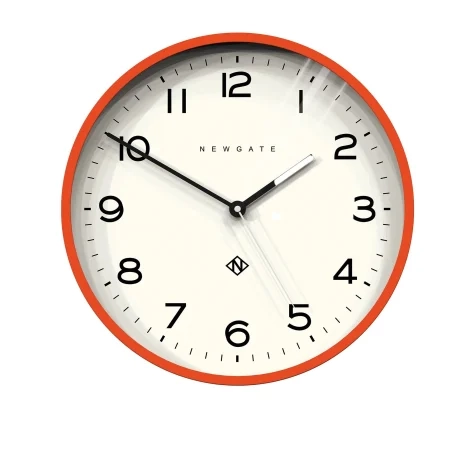 Newgate Number Three Echo Wall Clock Silicone 37.5cm Orange Image 1