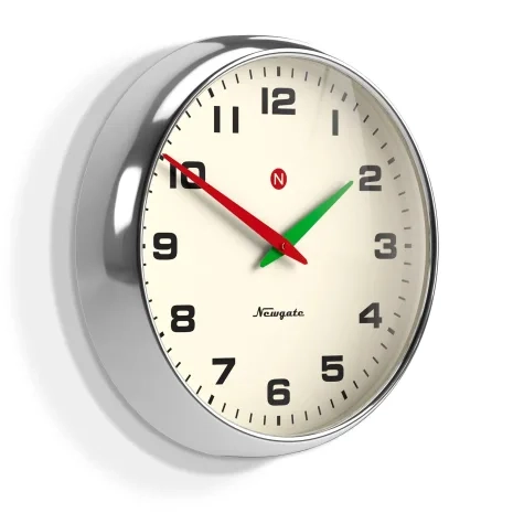 Newgate Superstore Wall Clock Alpha Dial 40cm Chrome Image 2