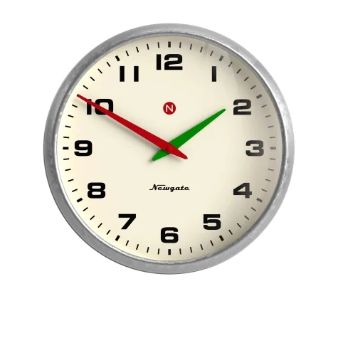 Newgate Superstore Wall Clock Alpha Dial 40cm Galvanised Image 1