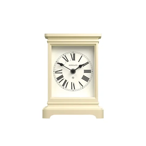 Newgate Time Lord Mantel Clock Matte Linen White Image 1