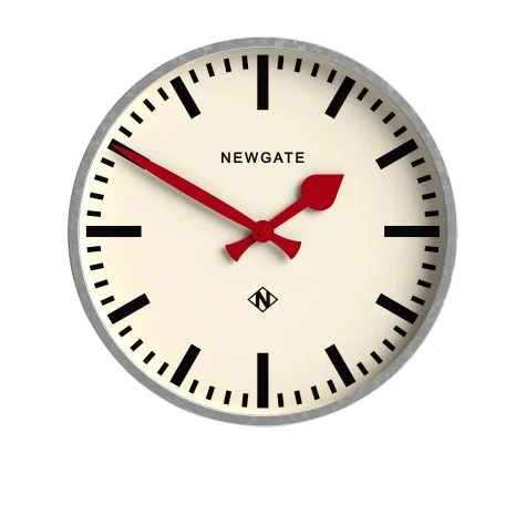 Newgate Universal Wall Clock Railway Dial Galvanised Chorme Image 1