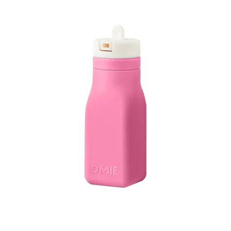Omie Silicone Drink Bottle 250ml Pink Image 1