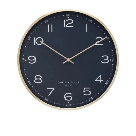 One Six Eight London Austin Silent Wall Clock 40cm Petrol Blue Image 1