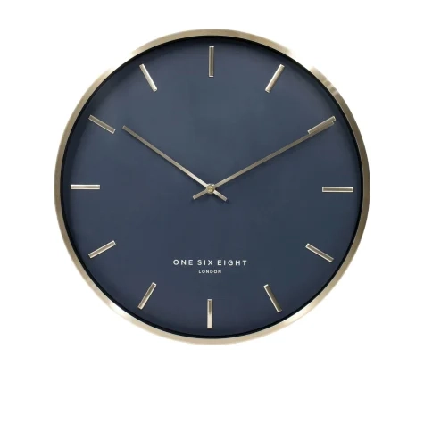 One Six Eight London Avalon Silent Wall Clock 40cm Petrol Blue Image 1