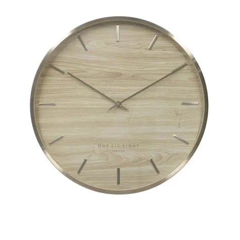 One Six Eight London Avalon Silent Wall Clock 40cm Wood Image 1