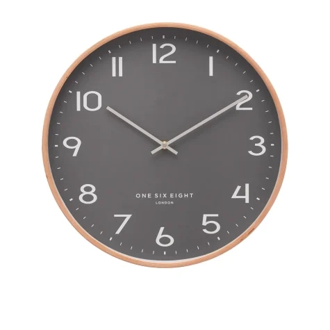 One Six Eight London Olivia Wall Clock 41cm Grey Image 1