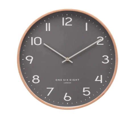 One Six Eight London Olivia Silent Wall Clock 53cm Grey Image 1