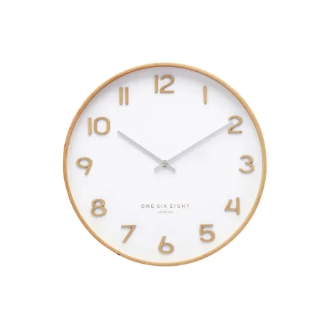 One Six Eight London Wallace Silent Wall Clock 41cm White Image 1