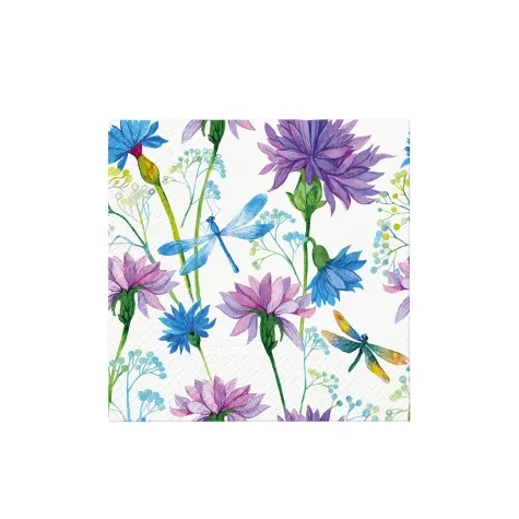 PAW Everyday 3ply Paper Napkin 20pk Flower with Dragonfly Image 1
