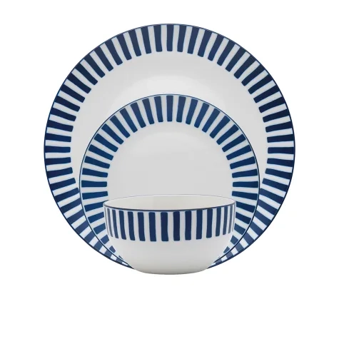 Porto Lido Dinner Set 12pc Blue and White Image 1