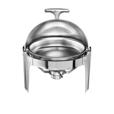 Soga Round Stainless Steel Chafing Dish with Roll Top Set of 2 Image 2