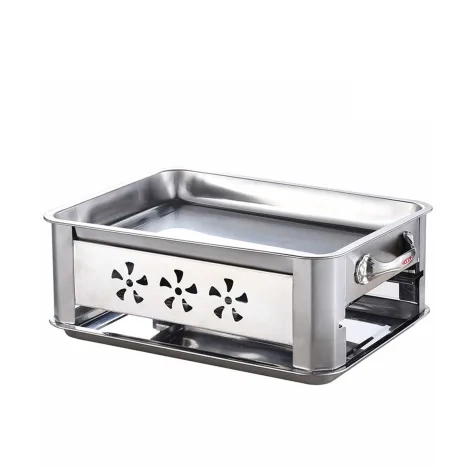 Soga Rectangular Stainless Steel Outdoor Fish Chafing Dish 40cm Image 1