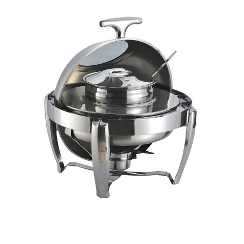 Soga Round Stainless Steel Soup Chafing Dish with Roll Top Image 1