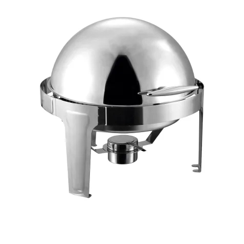Soga Round Stainless Steel Chafing Dish with Roll Top Image 1