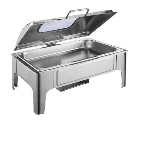 Soga Rectangular Stainless Steel Chafing Dish with Window Lid Image 1