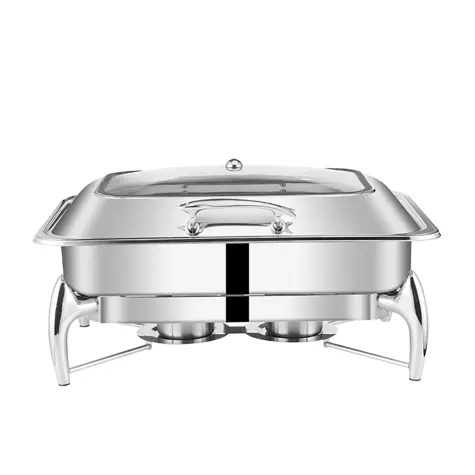 Soga Rectangular Stainless Steel Chafing Dish with Top Lid Image 1