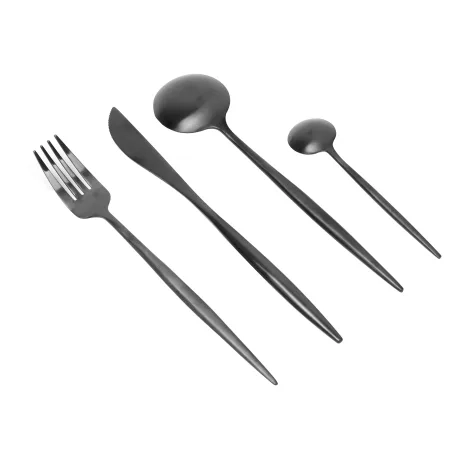 Sherwood Round Cutlery Set 24pc Black Image 1