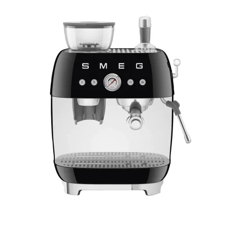 Smeg 50's Retro Style Espresso Machine with Built In Grinder Black Image 1