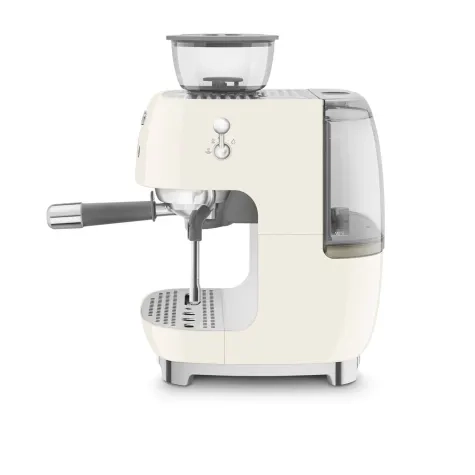 Smeg 50's Retro Style Espresso Machine with Built In Grinder Cream Image 2