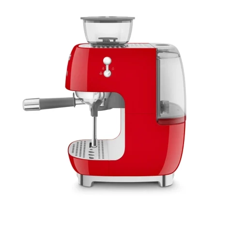 Smeg 50's Retro Style Espresso Machine with Built In Grinder Red Image 2