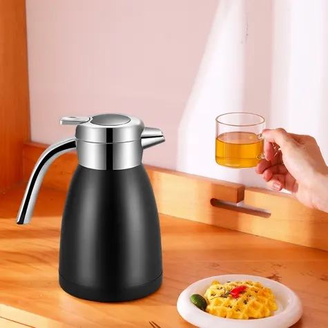 Soga Stainless Steel Insulated Kettle 2.2L Black Image 2