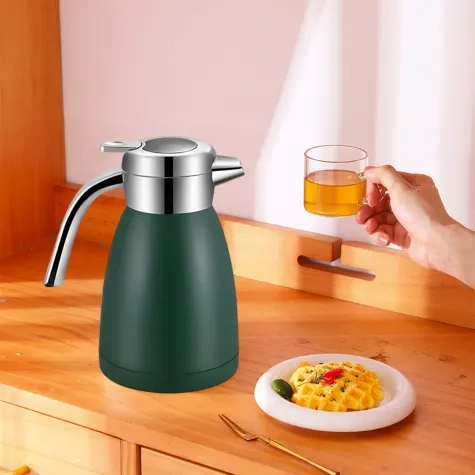 Soga Stainless Steel Insulated Kettle 2.2L Green Image 2