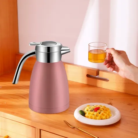 Soga Stainless Steel Insulated Kettle 2.2L Pink Image 2
