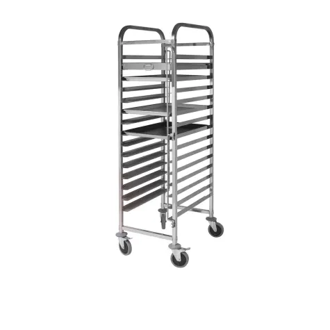 Soga Stainless Steel Gastronorm Trolley 16 Tier Suits 60x40cm Trays Image 1