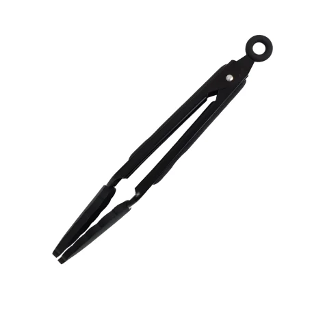 St. Clare Heavy Duty Tongs with Silicone Grip 26cm Black Image 1
