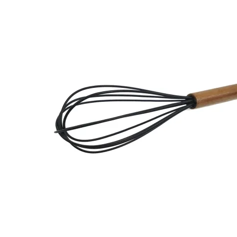 St. Clare Silicone Whisk with Acacia Handle 27cm Black Image 2