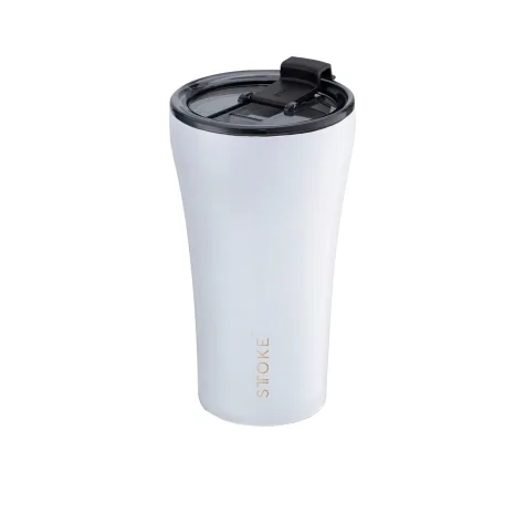 Sttoke Ceramic Reusable Coffee Cup 350ml (12oz) Angel White Image 1