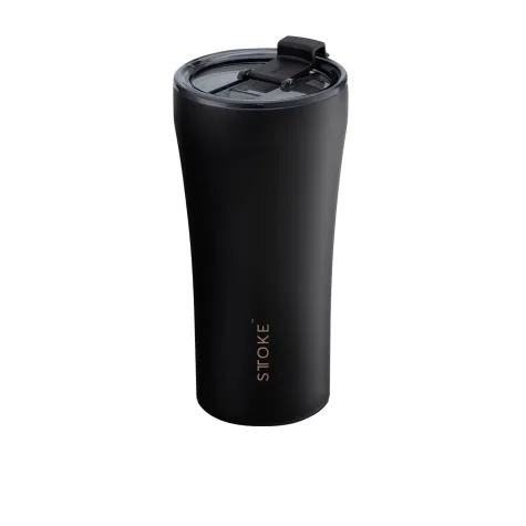 Sttoke Ceramic Reusable Coffee Cup 470ml (16oz) Luxe Black Image 1