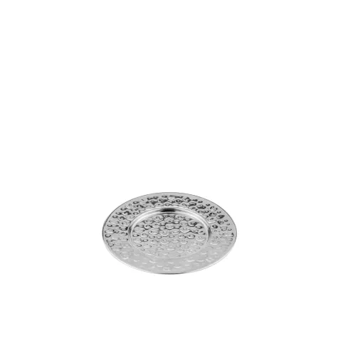Tempa Spencer Hammered Round Coaster Set of 4 Silver Image 2