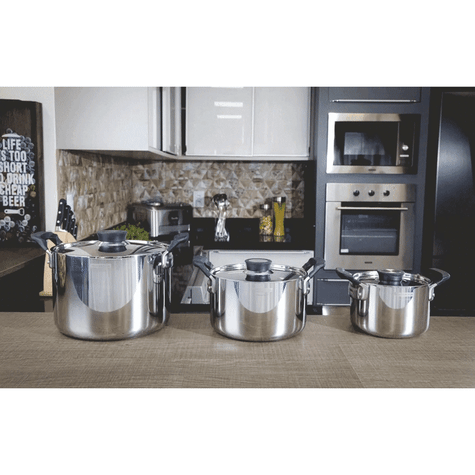Tramontina Grano Collection 3pc Stainless Steel Cookware Set Image 2