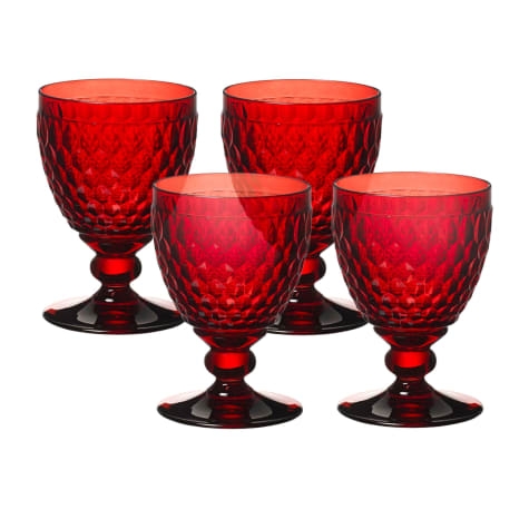 Villeroy & Boch Boston Coloured Red Wine Goblet 200ml Set of 4 Red Image 1