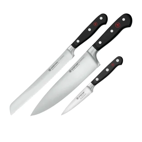 Wusthof Classic 3pc Knife Set Black Image 1