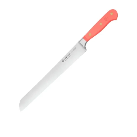 Wusthof Classic Colour Double Serrated Bread Knife 23cm Coral Peach Image 1