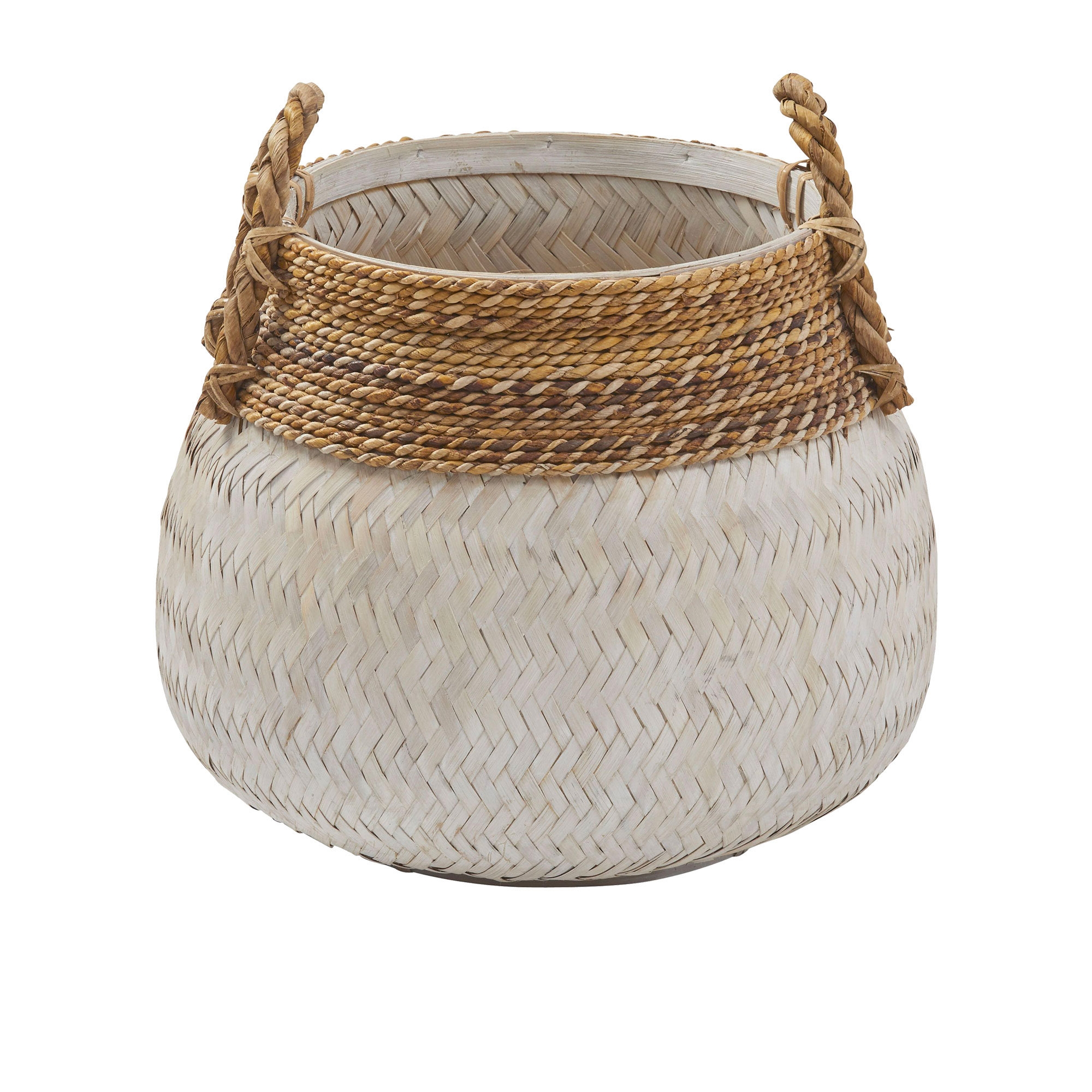 Amalfi Bambu Basket 47cm White Image 1