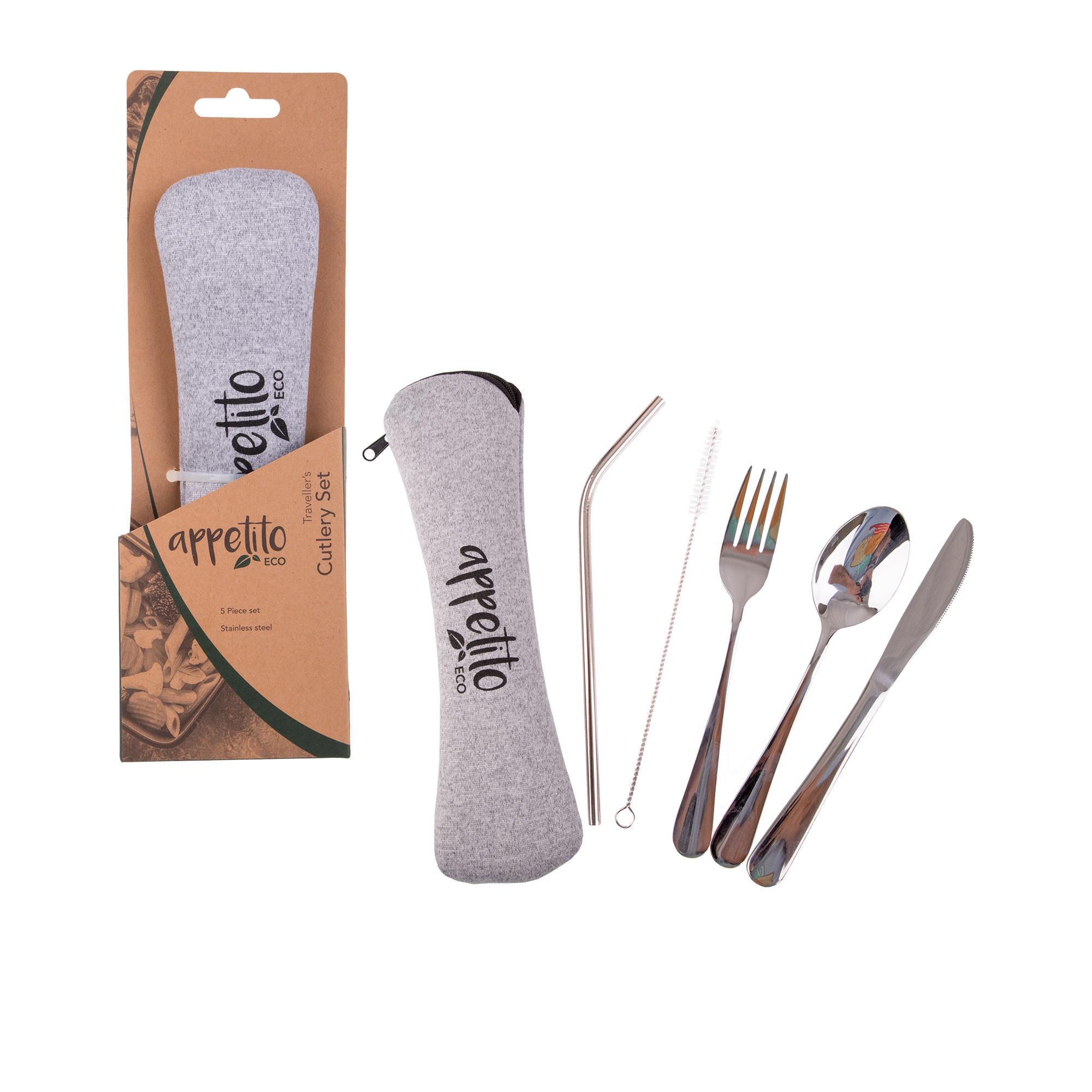 Appetito Travel Cutlery Set with Pouch 5pc Image 3