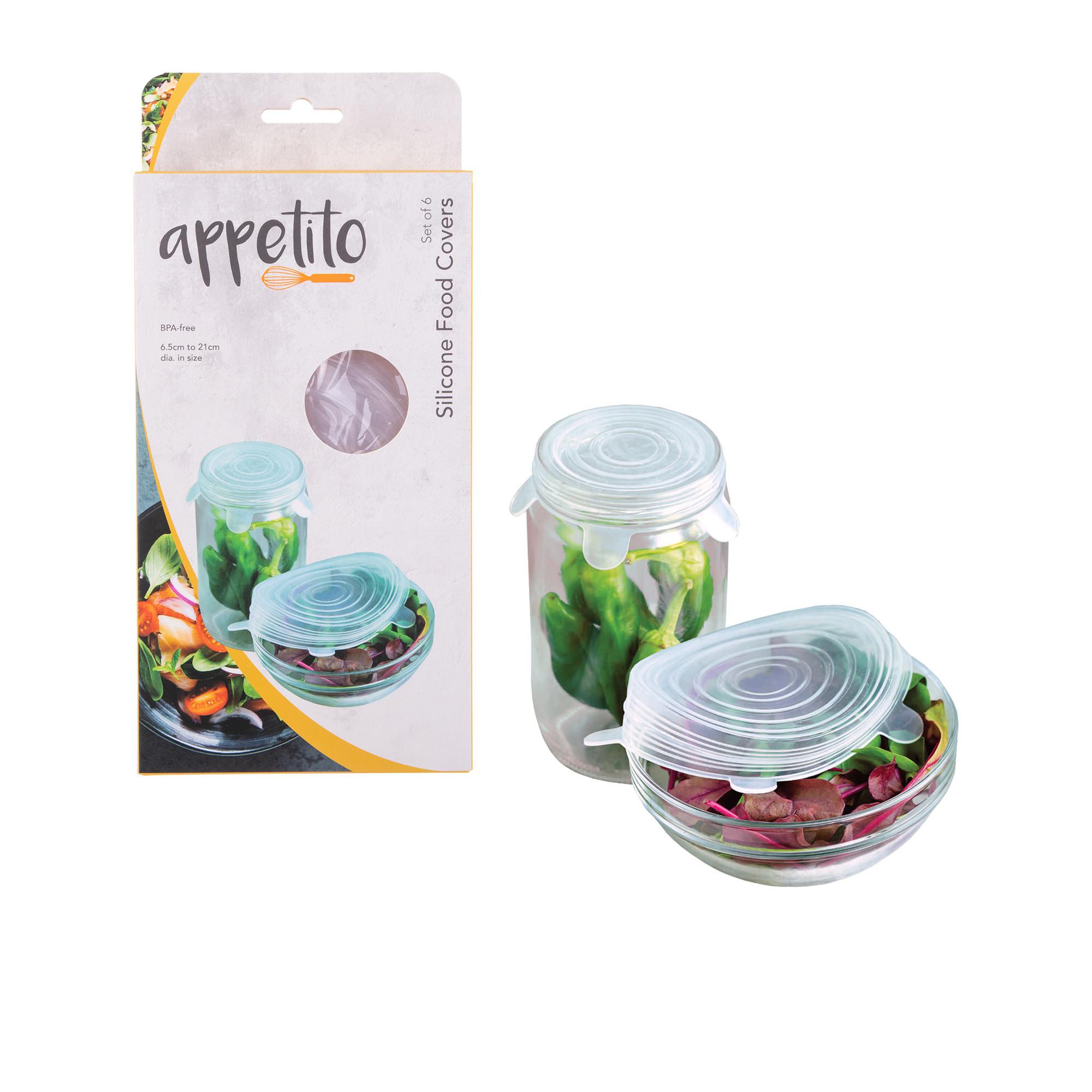 Appetito Reusable Silicone Food Cover Set of 6 Image 3