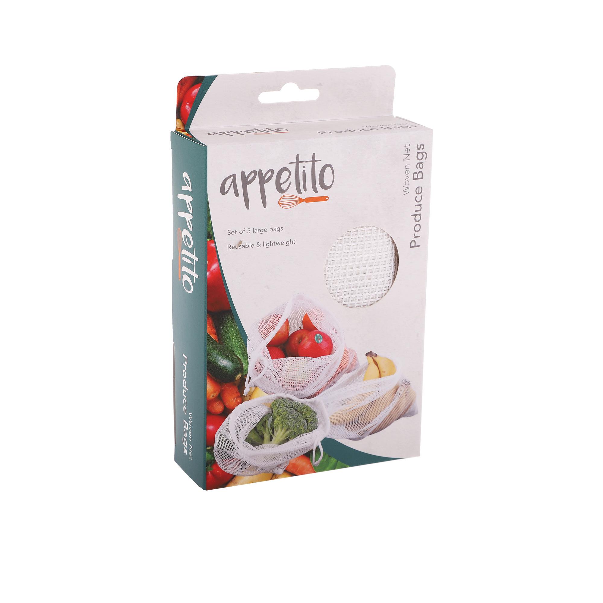 Appetito Woven Net Produce Bag Set of 3 Image 3