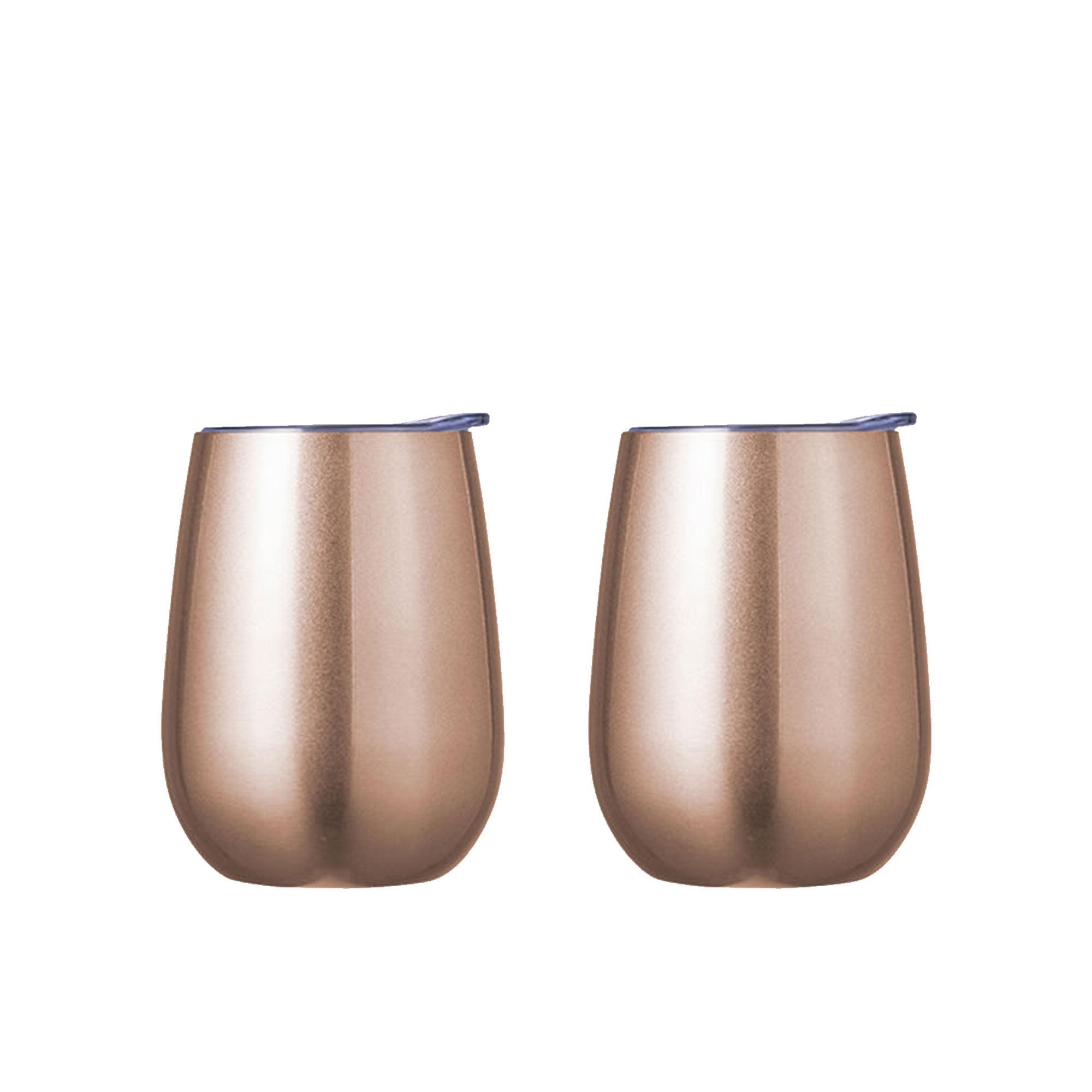 Avanti Double Wall Insulated Wine Traveller Set 3pc Rose Gold Image 3