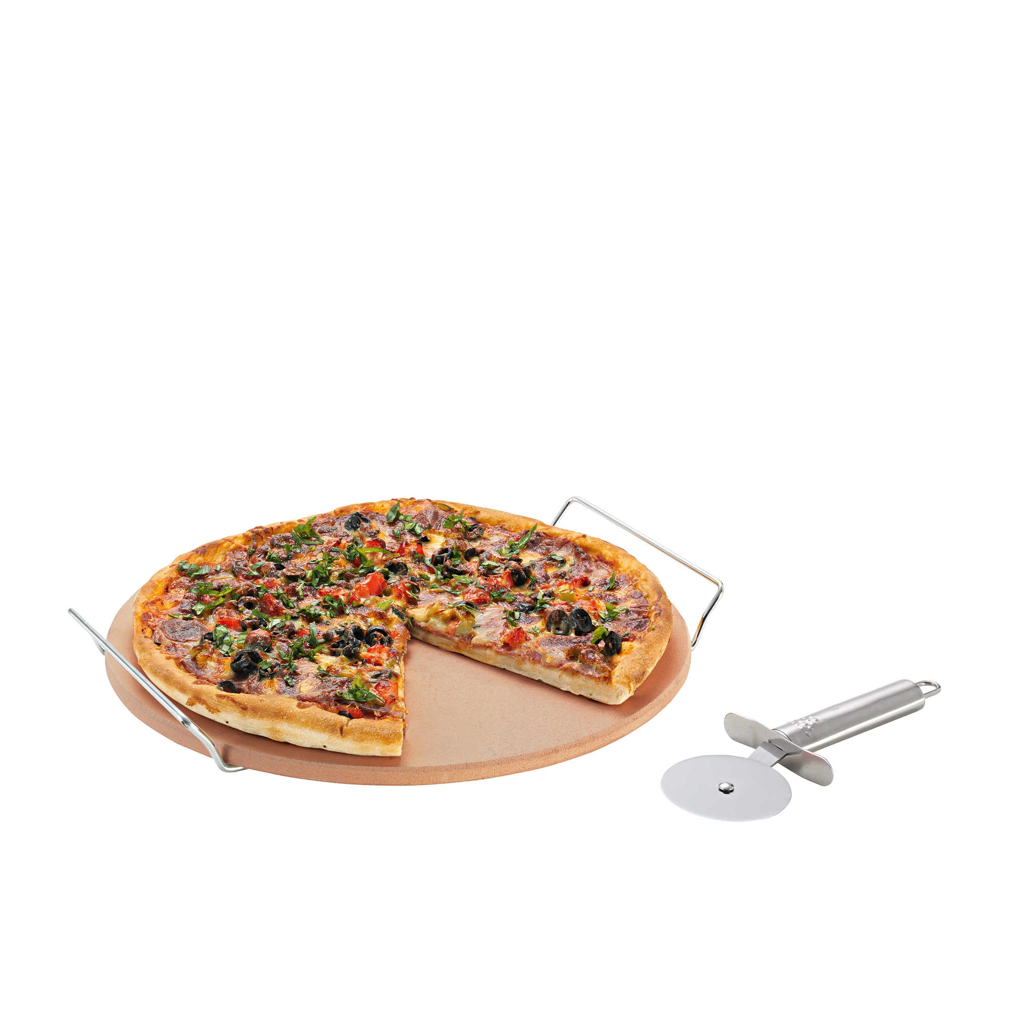 Avanti Pizza Stone and Cutter Image 1