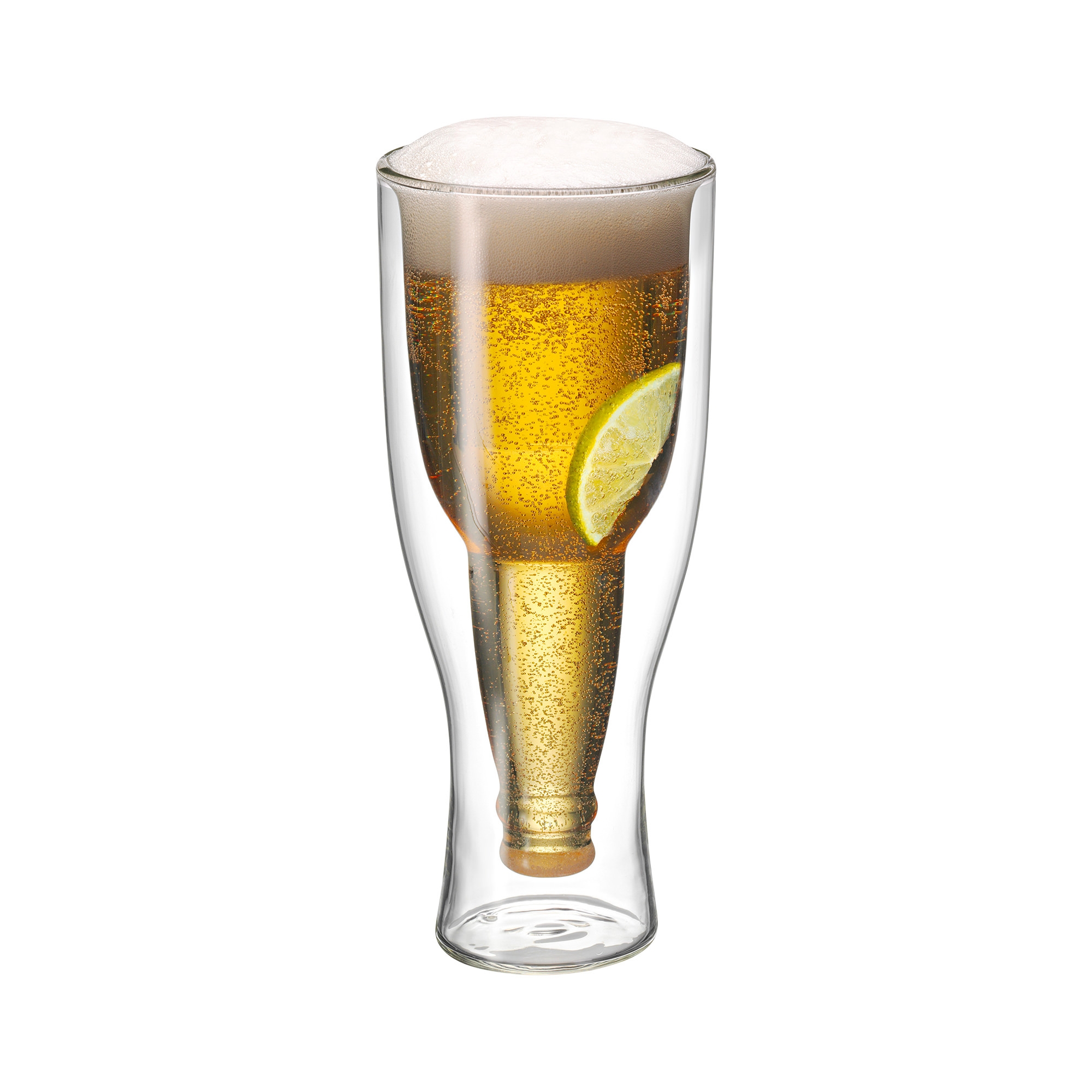 Avanti Top Up Twin Wall Beer Glass 400ml Image 1